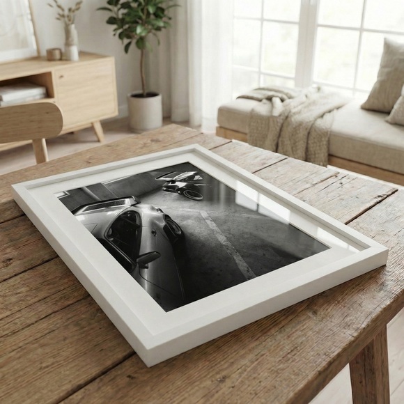 Framed Art Classic 911 Porsches Widebody Black & White Photography 16”x20” - Picture 2 of 4